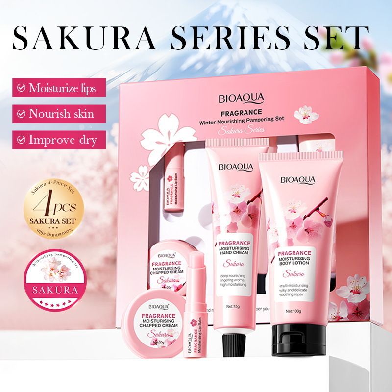 BIOAOUA 櫻花系列冬季滋潤輕奢套裝