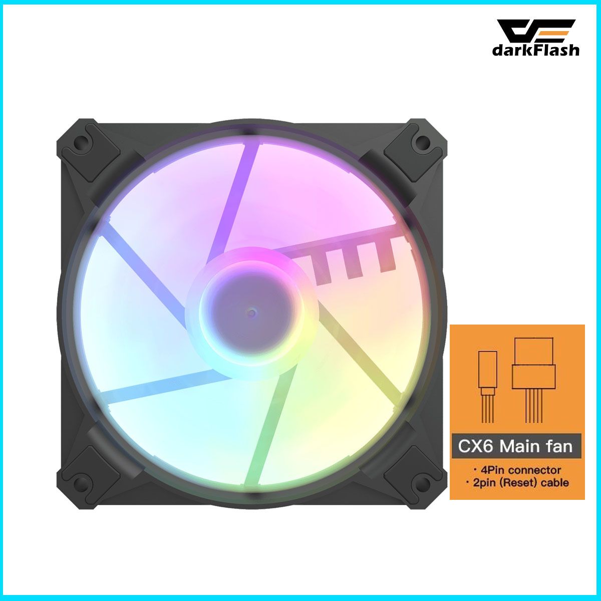 CX6 aRGB 風扇組 [主要風扇 : 黑色 12cm] a-RGB Cooling Fan 5V MB Sync