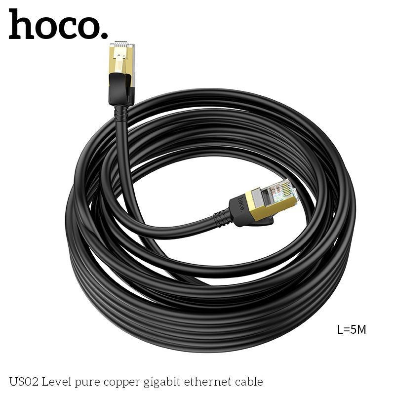 [圓線] US02 5米 千兆高速網線 Gigabit Network CAT6 1000M 黑色 路由器/電腦專用