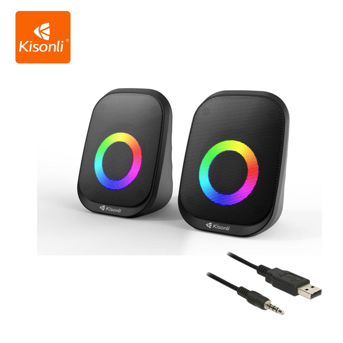 X7 2.0 揚聲器 (黑色) USB 供電 RGB LED 燈效