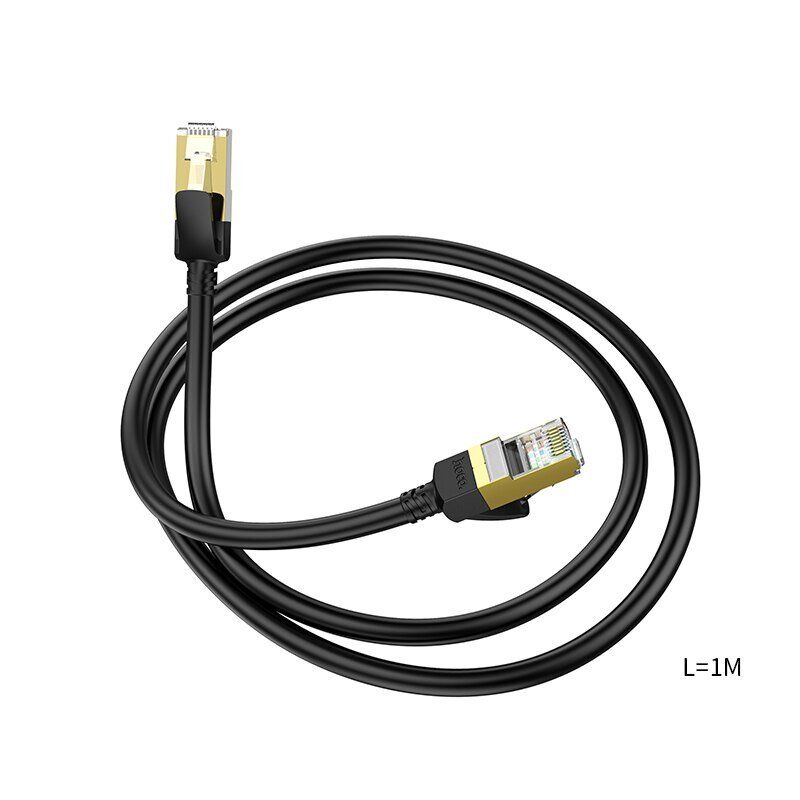 1米 CAT6 千兆高速網線 Gigabit Network 1000M 黑色 路由器/電腦專用