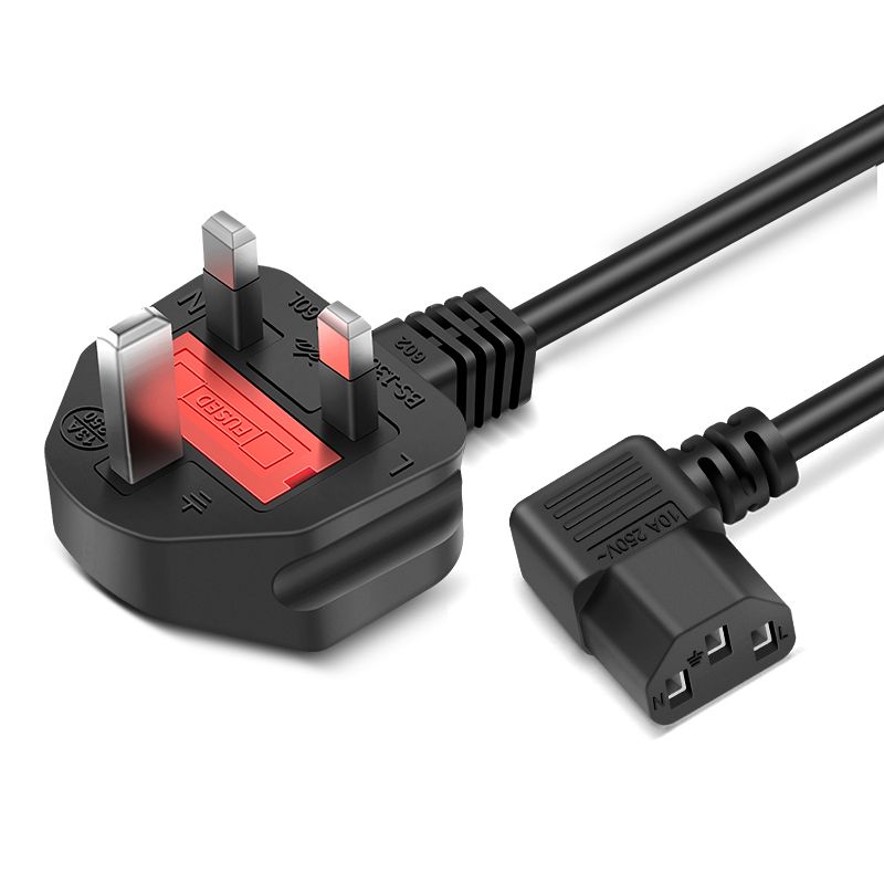 1.8米 90度頭 轉彎 UK AC Power Cord 英規電源線 品字尾 C13