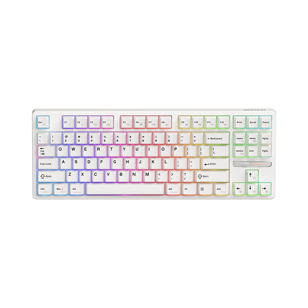 機械紅軸 DK6.0 TKL 87鍵 RGB 電競鍵盤 [白色]