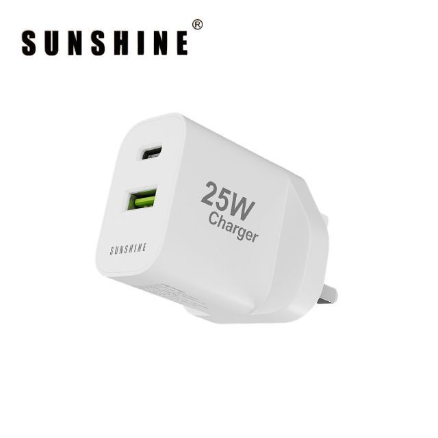 陽光 - Sunshine MPG-25WH(450190) 2埠1C1A插牆式充電器 25W (白色) 適用於iPhone 17