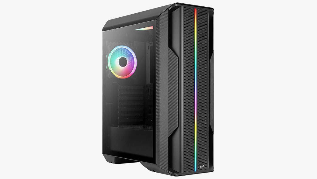 Splinter Duo ARGB 中塔式電競機箱 (內附3個Duo12風扇/6埠Hub/碳纖維質感/全景側透玻璃) - 黑色