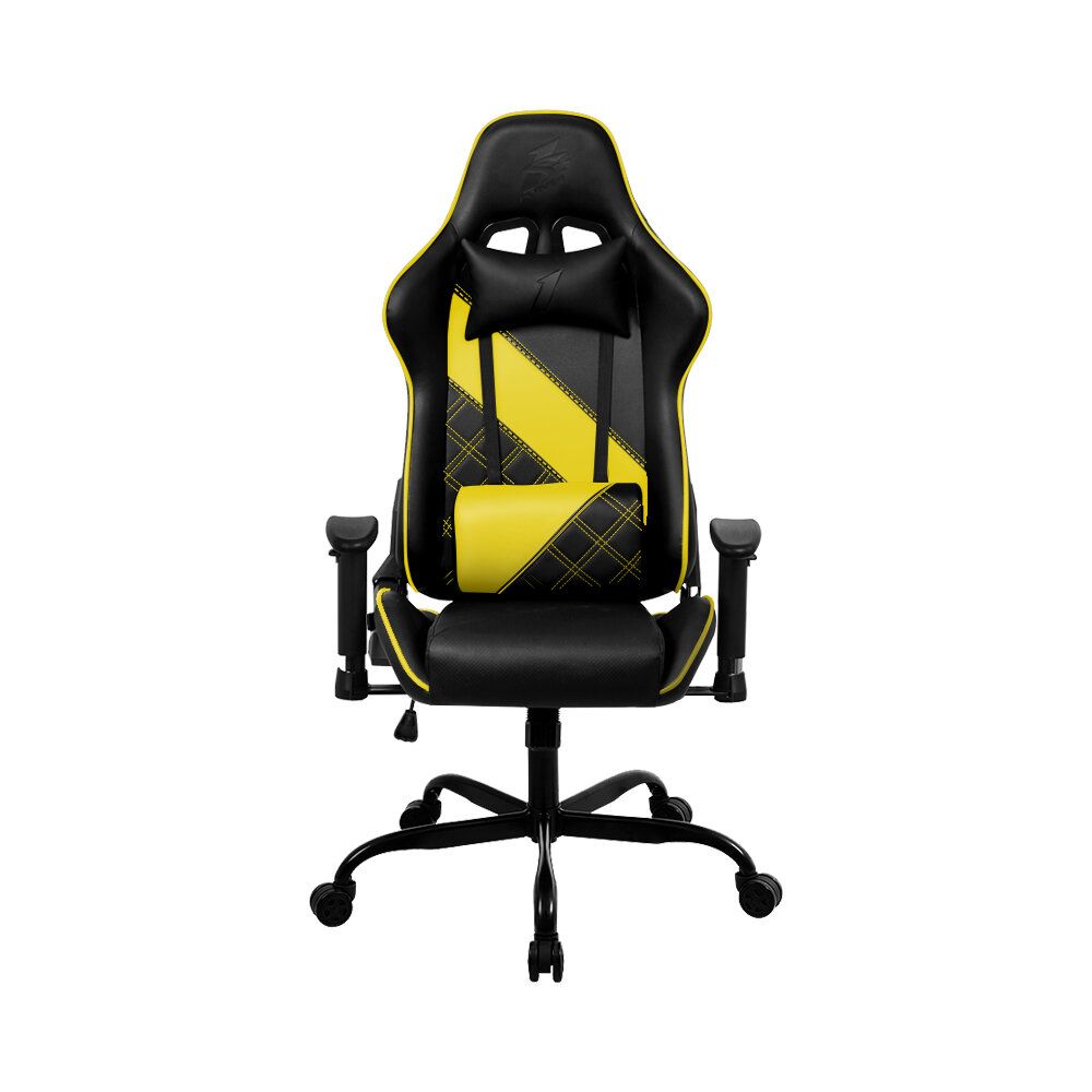 S02 黃色 Gaming Chair 人體工學 電腦椅 / 電競櫈 送腰頸枕 #GamingTop #千元電競櫈