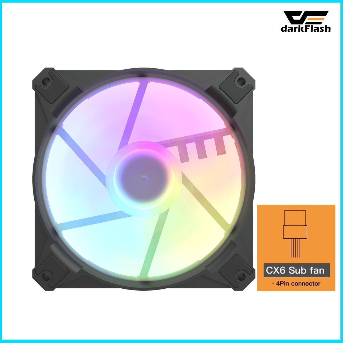 CX6 aRGB 風扇組 [子風扇 : 黑色 12cm] a-RGB Cooling Fan 5V MB Sync