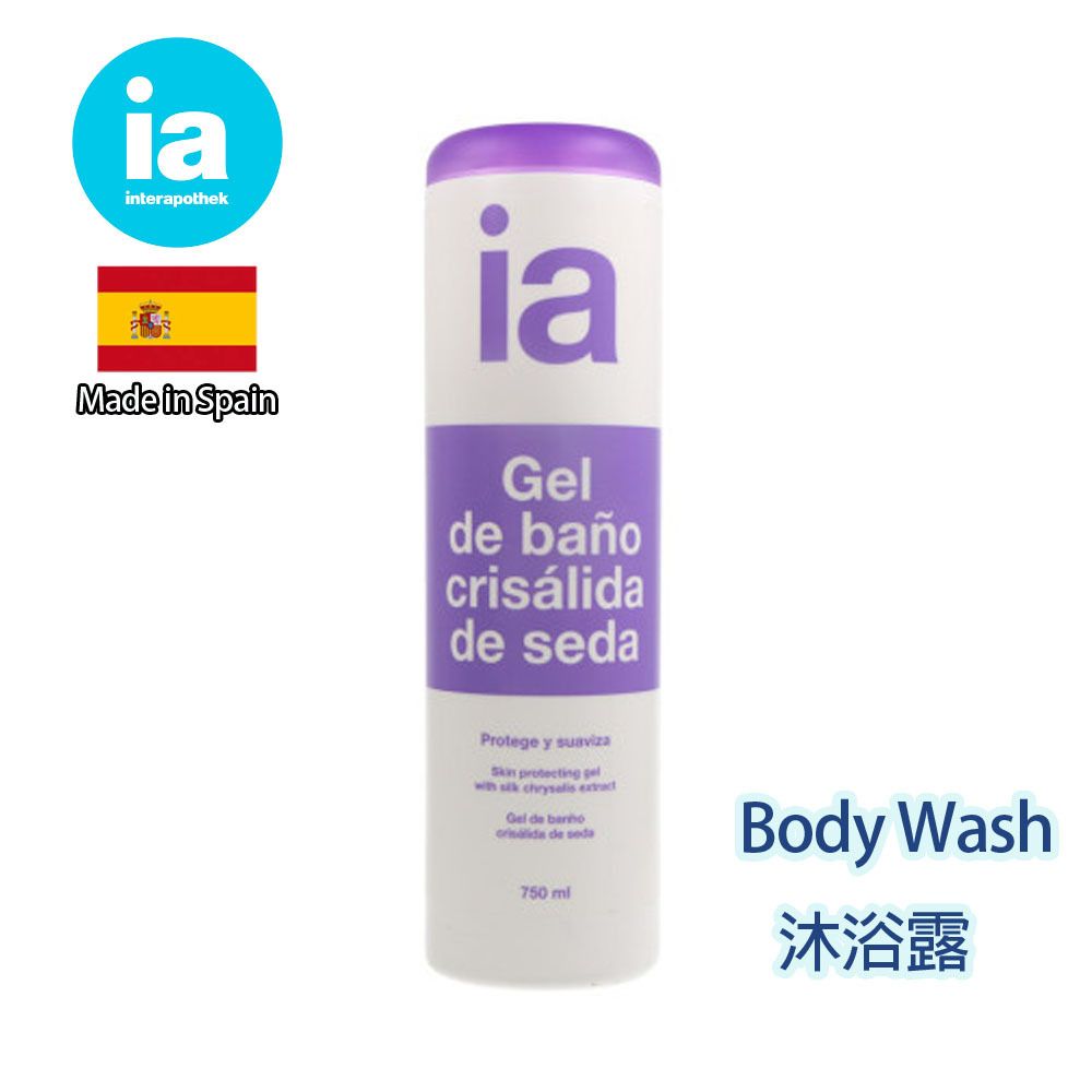 Interapothek 蠶絲潤膚沐浴露 呵護肌膚清爽保濕 750ml [平行進口] 到期日: 11/2027
