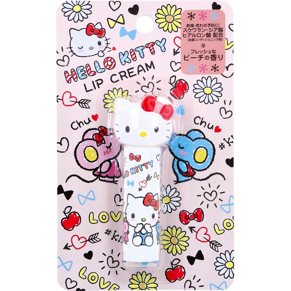 Hello Kitty 造型潤唇膏 滋潤護唇膏 清新桃香味 4g