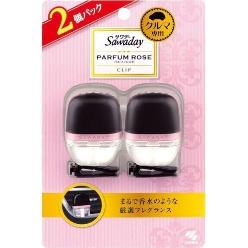 爽花蕾 PARFUM ROSE 汽車香薰 6ml*2 (孖裝) 玫瑰香-粉紅 [平行進口] #54741