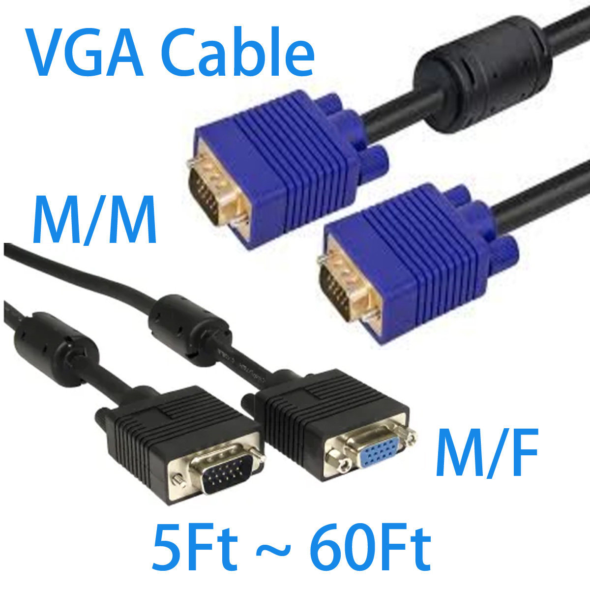 3米 (10呎) Super VGA Cable UL2919 3C +4 (HD15-M/F)  #3 公/母 顯示器延長線