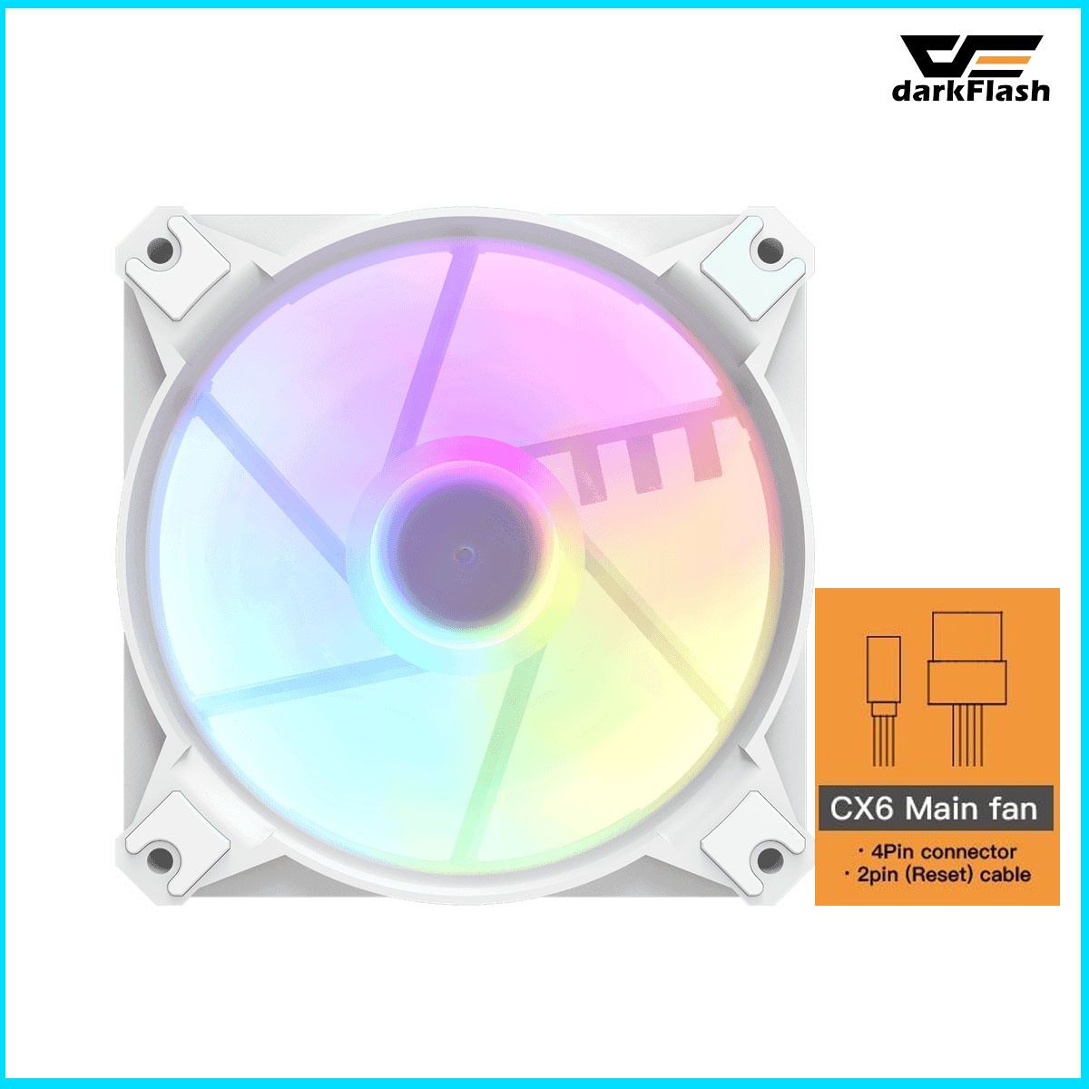 CX6 aRGB 風扇組 [主要風扇 : 白色 12cm] a-RGB Cooling Fan 5V MB Sync
