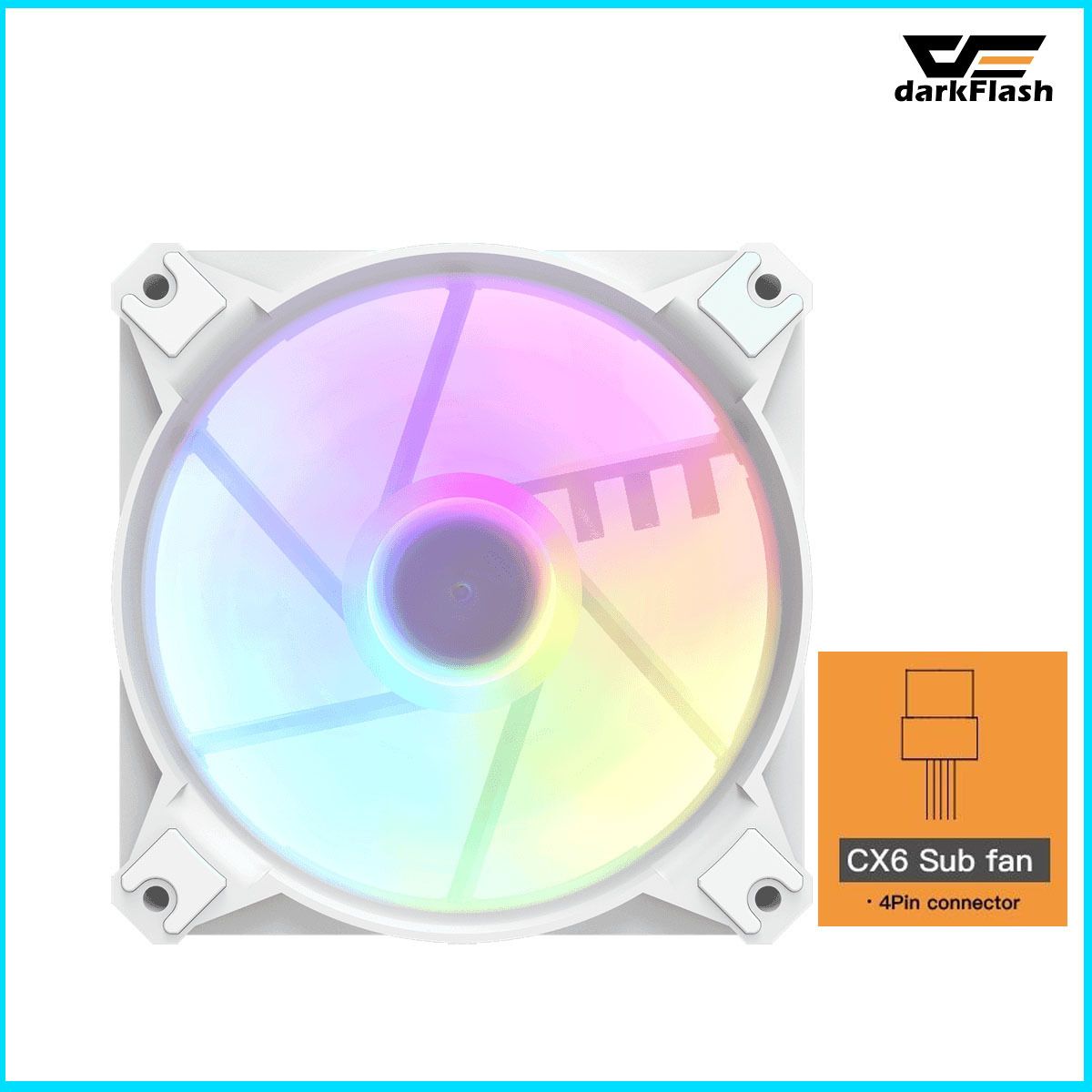 CX6 aRGB 風扇組 [子風扇 : 白色 12cm] a-RGB Cooling Fan 5V MB Sync