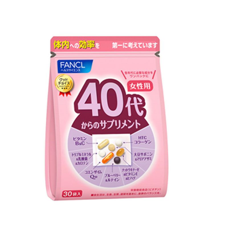 40代女士綜合營養維他命補充丸 (30小包)(粉色) 到期日:2025-12 #4908049488338 [平行進口]