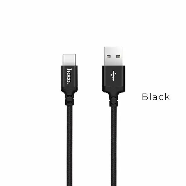 X14倍速充電線 3A [ 2米 黑色] Type-C / USB C適用於安卓設備通用快充轉接線