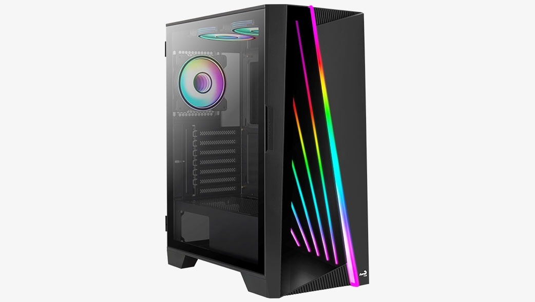 Mirage 無限鏡 ARGB 側開玻璃電競機箱 (中塔式/支援360水冷/內附ARGB Hub/側開磁吸玻璃) - 黑色