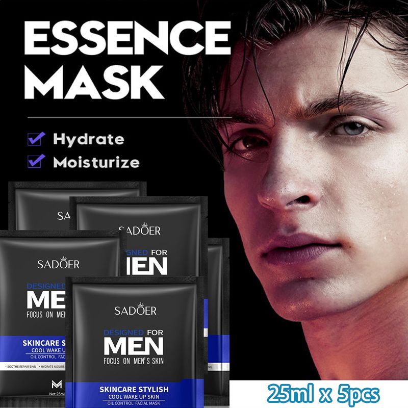 [5件裝]男士控油補水保濕面膜 25m x 5塊 Men Facial mask