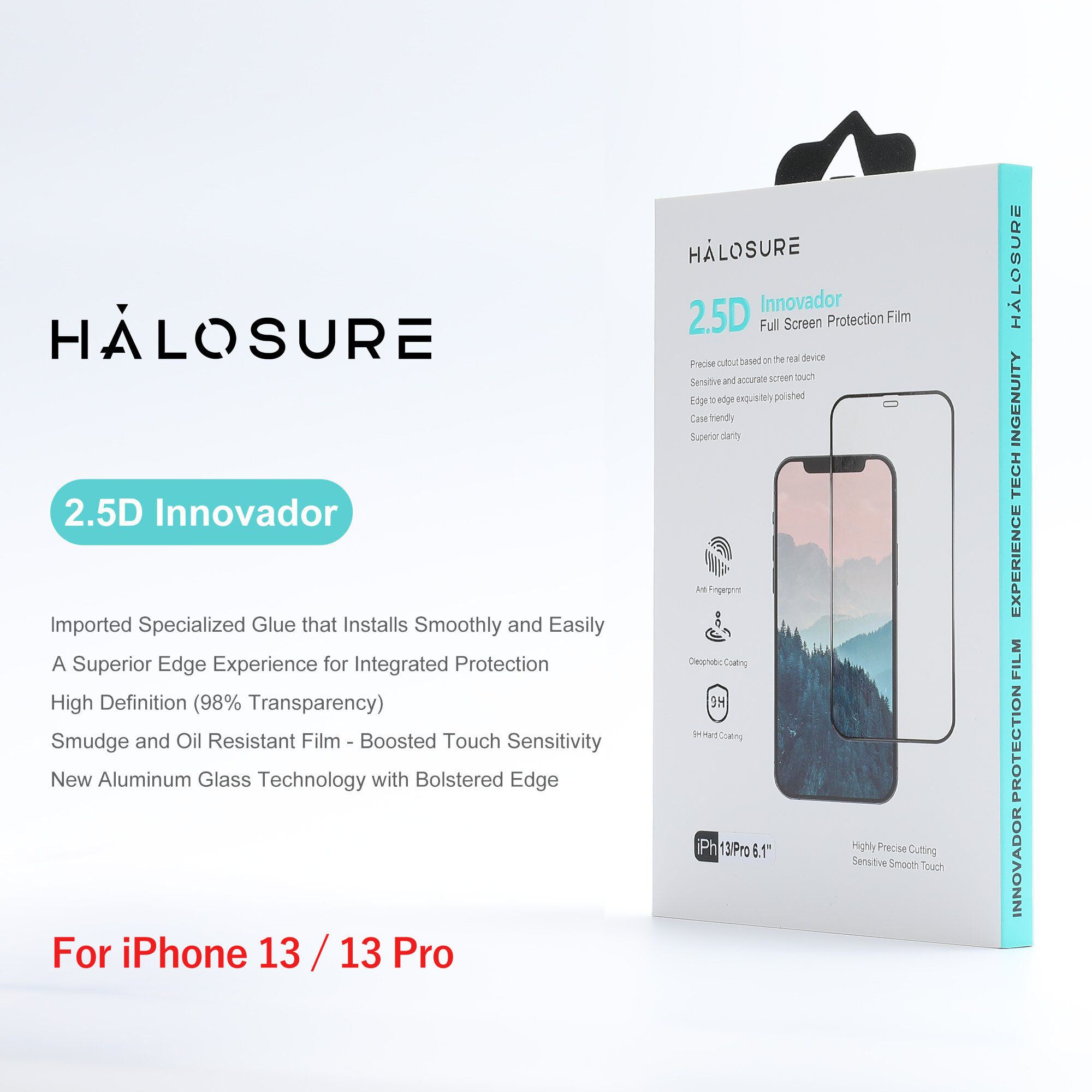 13-MATTE 9H 軟邊 鋼化玻璃貼 2.5D 屏幕保護膜 HD For Iphone 13 / 13 Pro 6.1"  #972401771264