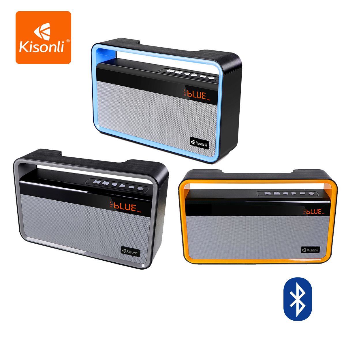 Smart FM Audio Sound System 藍芽喇叭 2000mAh 便攜式 [Grey]