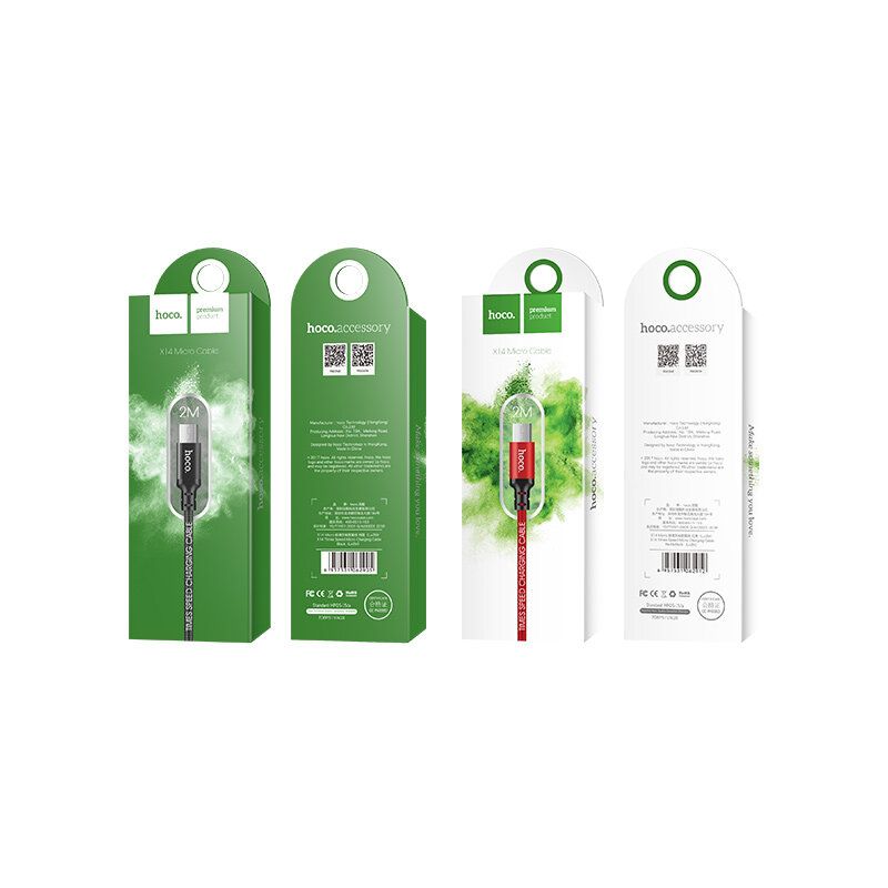 X14倍速充電線Micro USB [1米 紅色] 適用於安卓設備通用快充轉接線