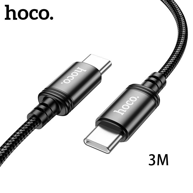 Type-C 快充線 TYPE-C 接口 3A 3米 60W X91 黑色防彎鋁合金外殼快速充電及數據傳輸