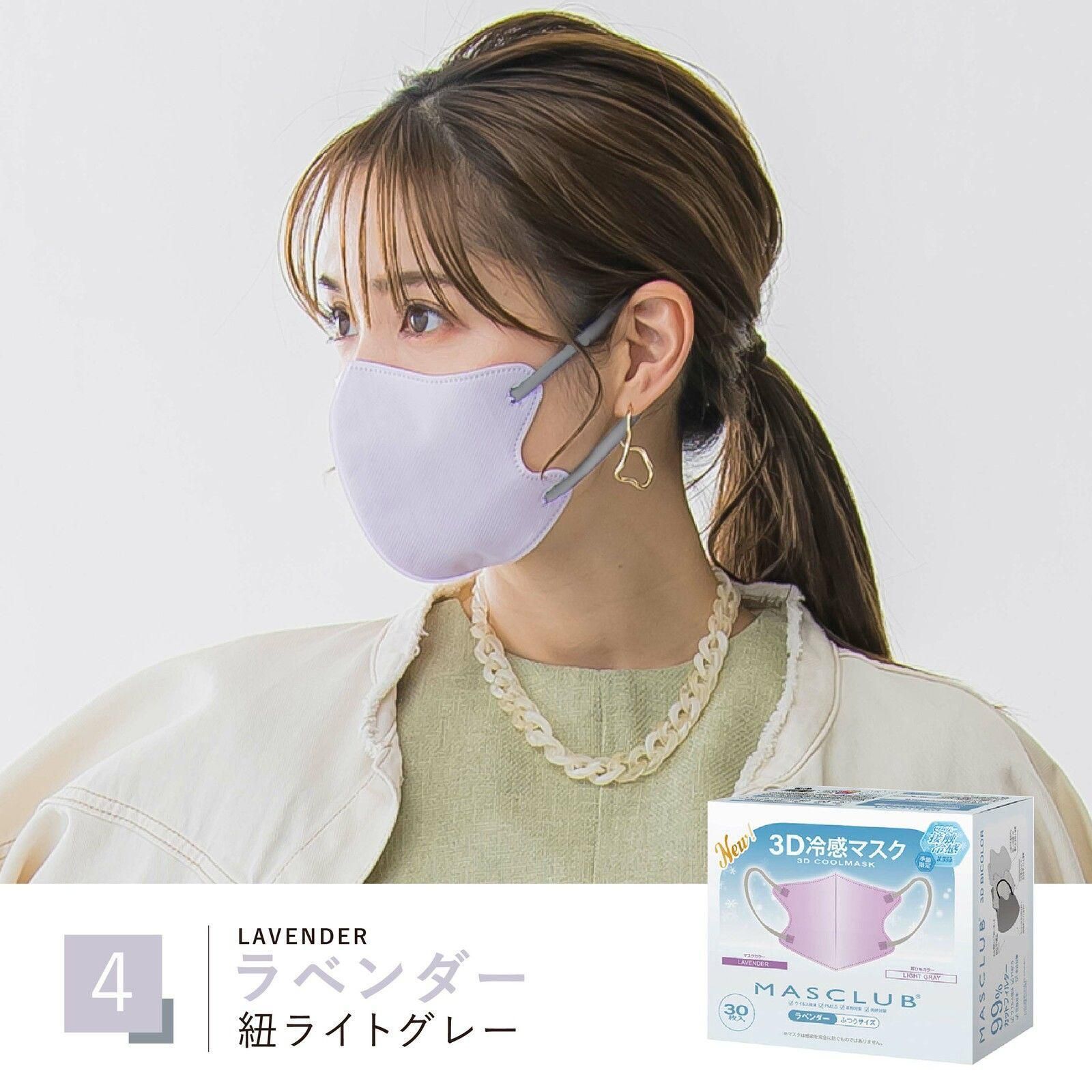 日本品牌 3D冷感小顏立體口罩30PCS/盒 紫色(C3DB30)