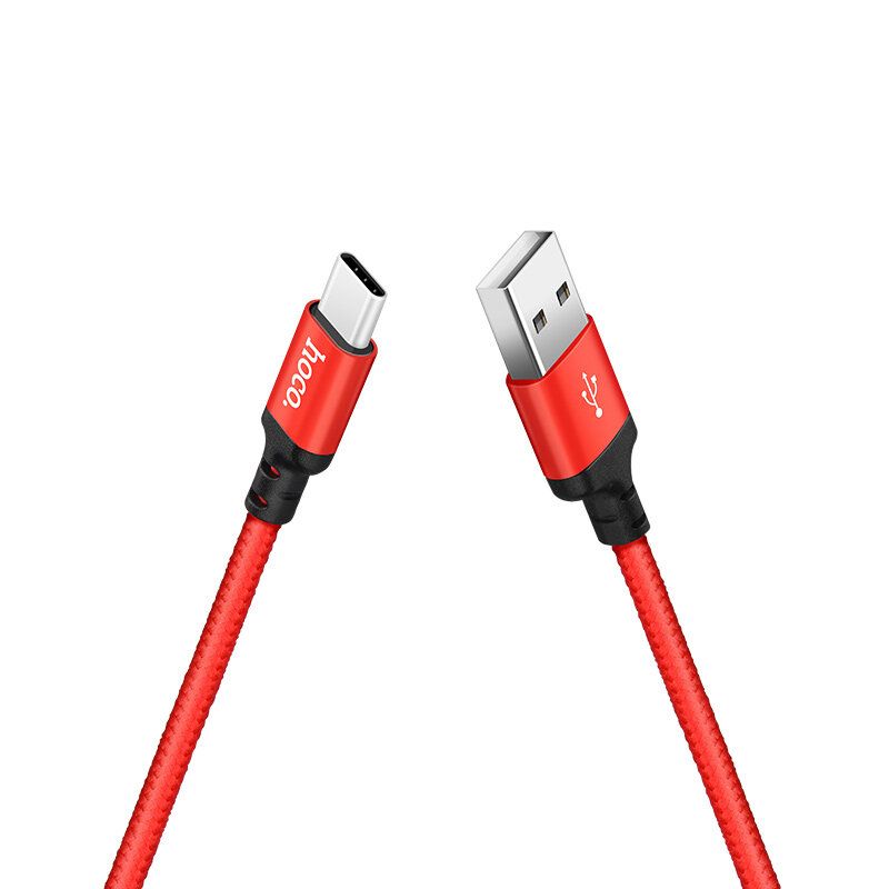 X14倍速充電線 3A [ 2米 紅色] Type-C / USB C適用於安卓設備通用快充轉接線