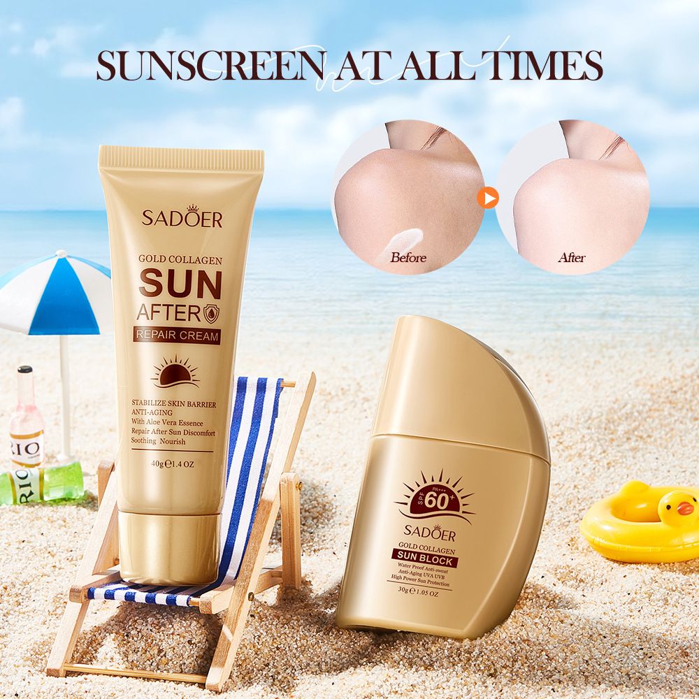 黃金膠原蛋白防曬霜 30g SPF60+ PA+++ & 曬後修護霜 40g