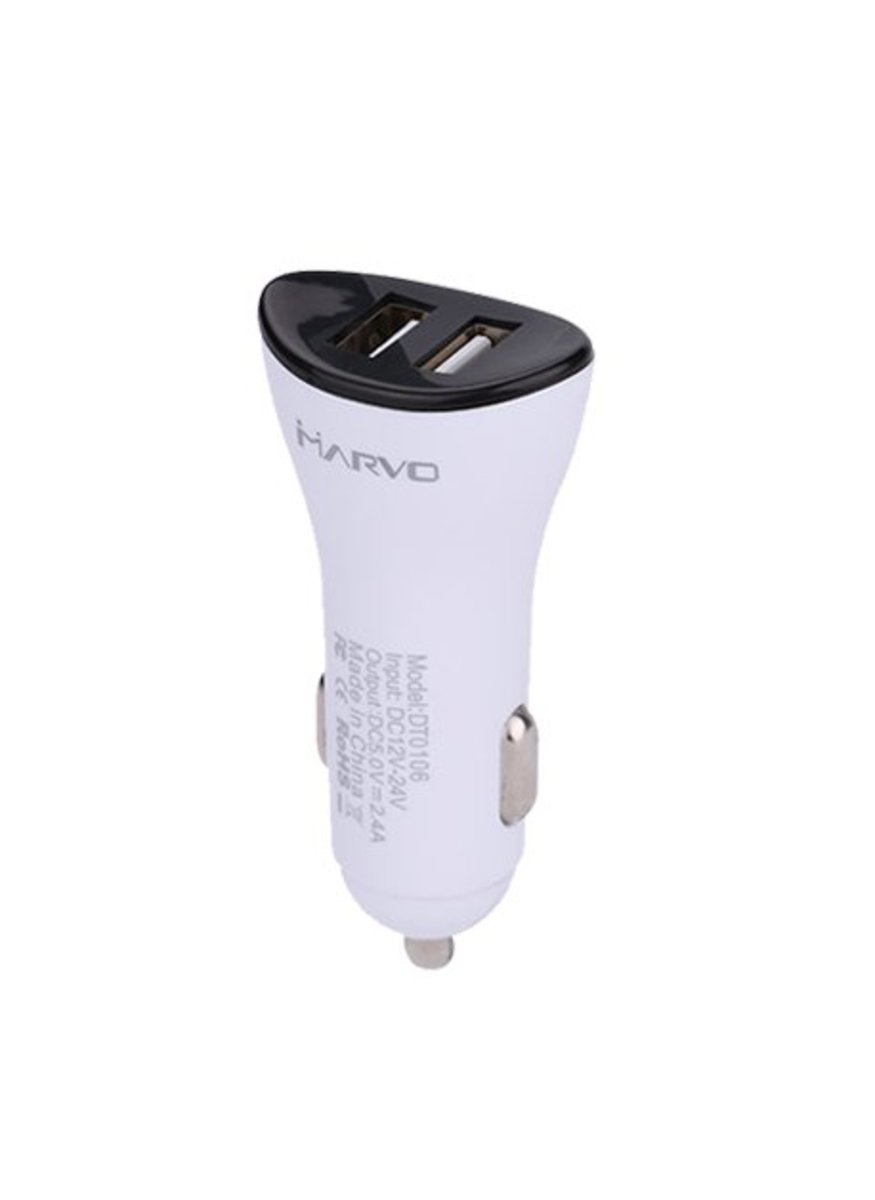 DT0106 雙 USB 車廂 充電頭 5V/2.4A 充電器 12V-24V