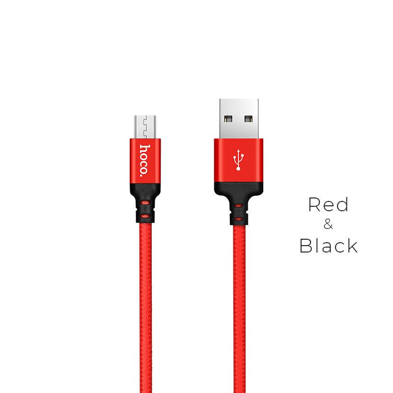 X14倍速充電線Micro USB [2米 紅色] 適用於安卓設備通用快充轉接線