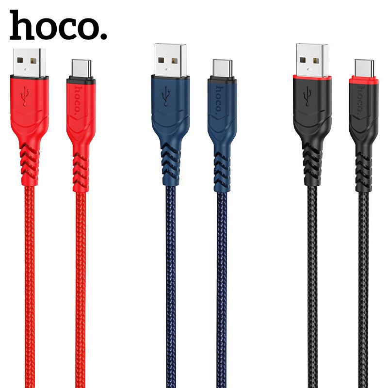 高品質 Type-C 快充線 1米 USB 接口 3A X59 黑色 防彎快速充電及數據傳輸 #44920